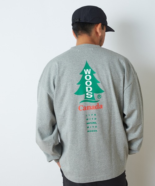 Woods（ウッズ）の「【WOODS / ウッズ】スーパーヘビープリントロングTシャツ（Tシャツ/カットソー・メンズ・ライトグレー/ブラック/アイボリー・M/L）」の22枚目の写真