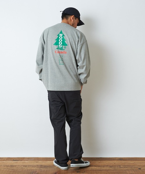 Woods（ウッズ）の「【WOODS / ウッズ】スーパーヘビープリントロングTシャツ（Tシャツ/カットソー・メンズ・ライトグレー/ブラック/アイボリー・M/L）」の17枚目の写真