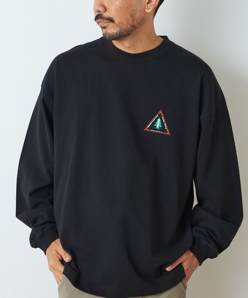 Woods（ウッズ）の「【WOODS / ウッズ】スーパーヘビープリントロングTシャツ（Tシャツ/カットソー・メンズ・ライトグレー/ブラック/アイボリー・M/L）」の4枚目の写真