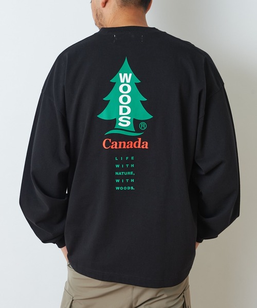 Woods（ウッズ）の「【WOODS / ウッズ】スーパーヘビープリントロングTシャツ（Tシャツ/カットソー・メンズ・ライトグレー/ブラック/アイボリー・M/L）」の15枚目の写真