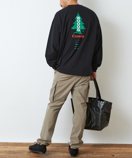 Woods（ウッズ）の「【WOODS / ウッズ】スーパーヘビープリントロングTシャツ（Tシャツ/カットソー・メンズ・ライトグレー/ブラック/アイボリー・M/L）」の12枚目の写真