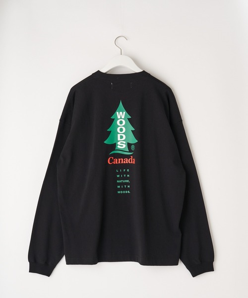 Woods（ウッズ）の「【WOODS / ウッズ】スーパーヘビープリントロングTシャツ（Tシャツ/カットソー・メンズ・ライトグレー/ブラック/アイボリー・M/L）」の21枚目の写真