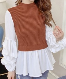 MAISON BREEZE | 【MAISON BREEZE】シャツ＊ニットベスト ツーピース SCCH26(ニット/セーター)