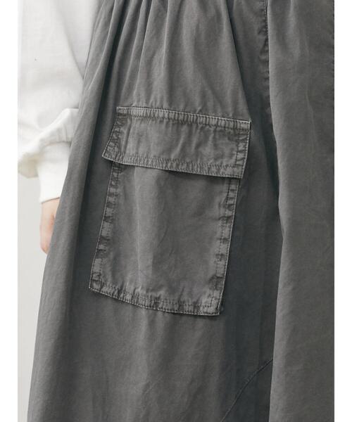 Green　Parks（グリーンパークス）の「ピグメントギャザースカート＊（スカート・レディース・チャコールグレー/ベージュ・FREE）」の12枚目の写真