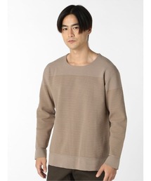 m.f.editorial（エムエフエディトリアル）の「＊エムエフエディトリアルメンズ/m.f.editorial：MEN ふわもち ミニボーダー クルーネックニット（ニット/セーター・メンズ）」