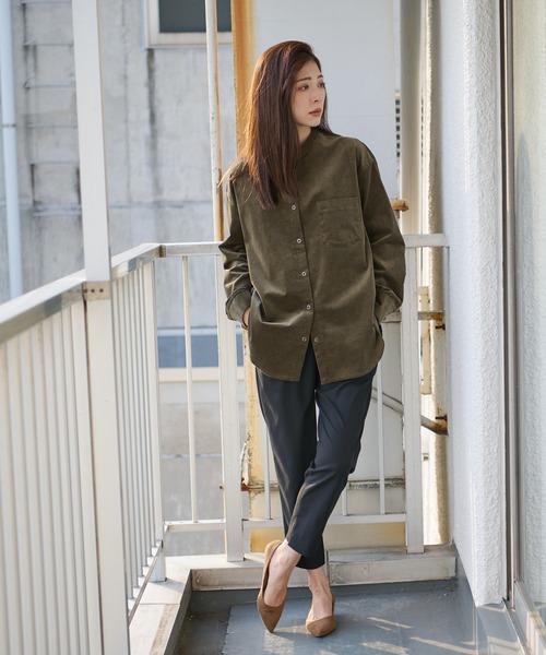 RIVE DROITE（リヴドロワ）の「《2サイズ展開》シーズンレスで活躍する　イージーケアインスリットパンツ（その他パンツ・レディース・ブラック/ベージュ/ボルドー・38/36）」の10枚目の写真