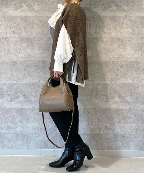 RIVE DROITE（リヴドロワ）の「《2サイズ展開》シーズンレスで活躍する　イージーケアインスリットパンツ（その他パンツ・レディース・ブラック/ベージュ/ボルドー・38/36）」の15枚目の写真