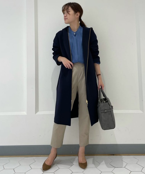 RIVE DROITE（リヴドロワ）の「《2サイズ展開》シーズンレスで活躍する　イージーケアインスリットパンツ（その他パンツ・レディース・ブラック/ベージュ/ボルドー・38/36）」の20枚目の写真