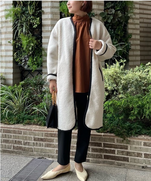 RIVE DROITE（リヴドロワ）の「《2サイズ展開》シーズンレスで活躍する　イージーケアインスリットパンツ（その他パンツ・レディース・ブラック/ベージュ/ボルドー・38/36）」の18枚目の写真