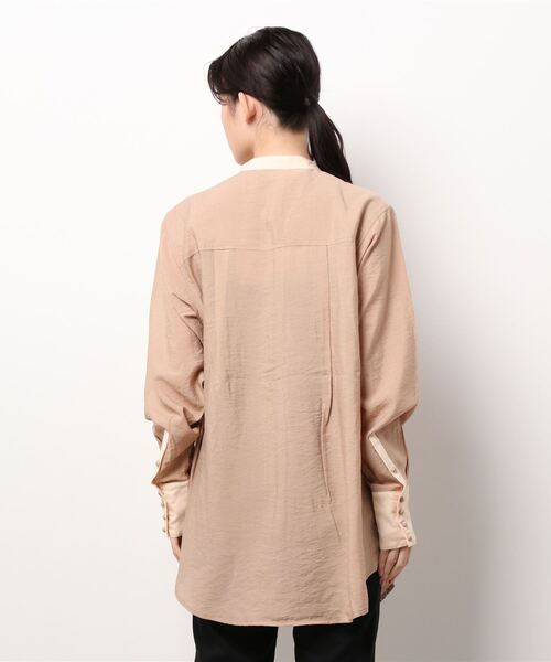 y/m by misato（イムバイミサト）の「バンドカラーバイカラーシャツ（シャツ/ブラウス・レディース・ホワイト/ベージュ・FREE）」の16枚目の写真