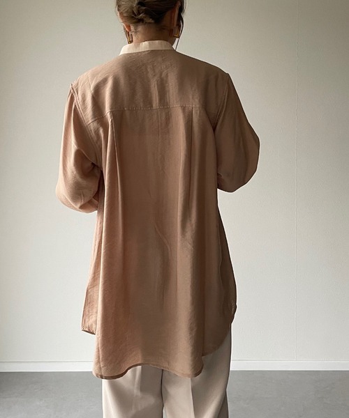 y/m by misato（イムバイミサト）の「バンドカラーバイカラーシャツ（シャツ/ブラウス・レディース・ホワイト/ベージュ・FREE）」の19枚目の写真