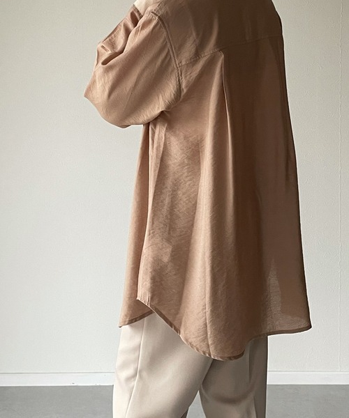 y/m by misato（イムバイミサト）の「バンドカラーバイカラーシャツ（シャツ/ブラウス・レディース・ホワイト/ベージュ・FREE）」の22枚目の写真