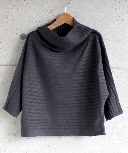 THE CASUAL（カジュアル）の「リブ編み ドルマン ニット セーター キッズ（ニット/セーター・キッズ・ブラウン/モカ/ブラック/チャコール・110cm/130cm/150cm/120cm/140cm/160cm）」の2枚目の写真