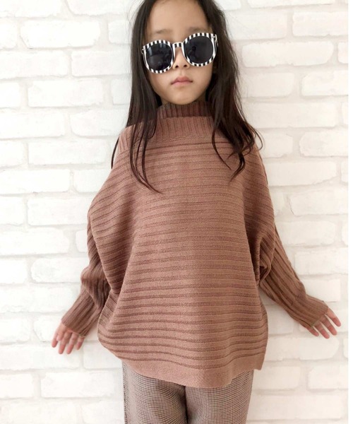 THE CASUAL（カジュアル）の「リブ編み ドルマン ニット セーター キッズ（ニット/セーター・キッズ・ブラウン/モカ/ブラック/チャコール・110cm/130cm/150cm/120cm/140cm/160cm）」の4枚目の写真