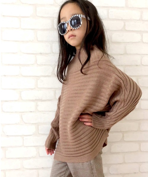 THE CASUAL（カジュアル）の「リブ編み ドルマン ニット セーター キッズ（ニット/セーター・キッズ・ブラウン/モカ/ブラック/チャコール・110cm/130cm/150cm/120cm/140cm/160cm）」の13枚目の写真