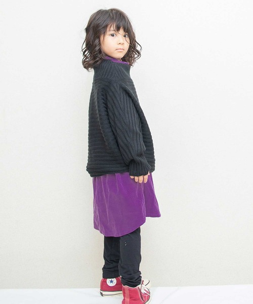 THE CASUAL（カジュアル）の「リブ編み ドルマン ニット セーター キッズ（ニット/セーター・キッズ・ブラウン/モカ/ブラック/チャコール・110cm/130cm/150cm/120cm/140cm/160cm）」の16枚目の写真