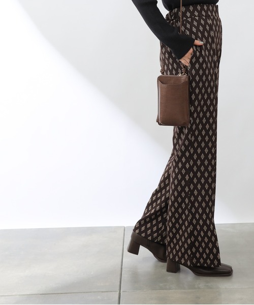 COLONY 2139（コロニートゥーワンスリーナイン）の「【WEB・一部店舗限定】カットジャガードスリットロングパンツ(セットアップ可)（その他パンツ・レディース・ブラック/ブラウン・FREE）」の12枚目の写真