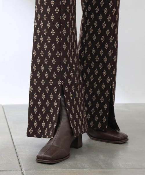 COLONY 2139（コロニートゥーワンスリーナイン）の「【WEB・一部店舗限定】カットジャガードスリットロングパンツ(セットアップ可)（その他パンツ・レディース・ブラック/ブラウン・FREE）」の17枚目の写真