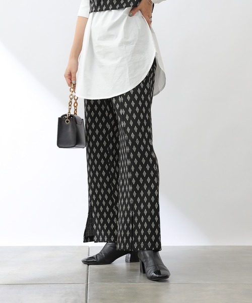 COLONY 2139（コロニートゥーワンスリーナイン）の「【WEB・一部店舗限定】カットジャガードスリットロングパンツ(セットアップ可)（その他パンツ・レディース・ブラック/ブラウン・FREE）」の13枚目の写真