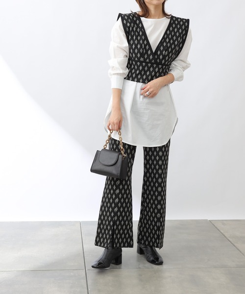 COLONY 2139（コロニートゥーワンスリーナイン）の「【WEB・一部店舗限定】カットジャガードスリットロングパンツ(セットアップ可)（その他パンツ・レディース・ブラック/ブラウン・FREE）」の16枚目の写真