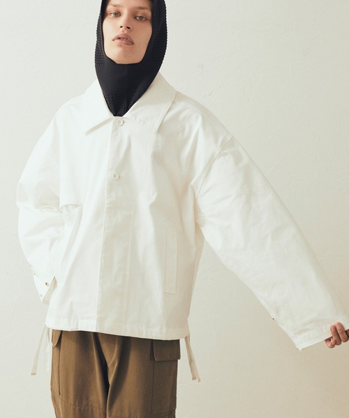 AIMNAIM（エイムネイム）の「AN TRUCKER JACKET（カバーオール・メンズ・ブラック/オフホワイト/サンドベージュ・MEDIUM/LARGE）」の2枚目の写真