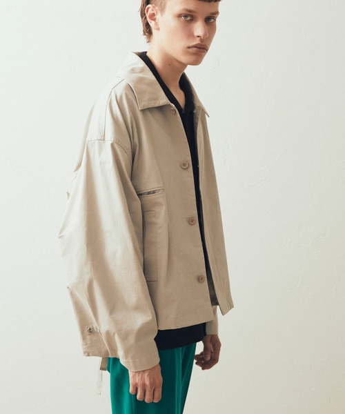 AIMNAIM（エイムネイム）の「AN TRUCKER JACKET（カバーオール・メンズ・ブラック/オフホワイト/サンドベージュ・MEDIUM/LARGE）」の3枚目の写真