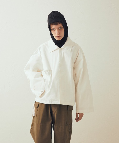 AIMNAIM（エイムネイム）の「AN TRUCKER JACKET（カバーオール・メンズ・ブラック/オフホワイト/サンドベージュ・MEDIUM/LARGE）」の8枚目の写真