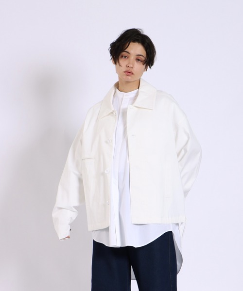 AIMNAIM（エイムネイム）の「AN TRUCKER JACKET（カバーオール・メンズ・ブラック/オフホワイト/サンドベージュ・MEDIUM/LARGE）」の5枚目の写真