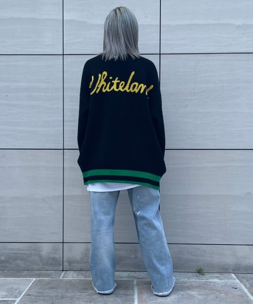 WHITELAND（ホワイトランド）の「WHITELAND/ホワイトランド/スクールカーディガン（カーディガン/ボレロ・レディース・ブラック/アイボリー・FREE）」の8枚目の写真