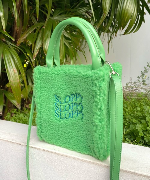 WHO'S WHO gallery（フーズフーギャラリー）の「【SLOPPY/スロッピー】ボアBAG（ショルダーバッグ・レディース・アイボリー/パープル/グリーン・FREE）」の3枚目の写真