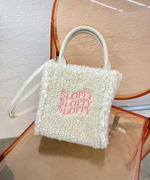 WHO'S WHO gallery（フーズフーギャラリー）の「【SLOPPY/スロッピー】ボアBAG（ショルダーバッグ・レディース・アイボリー/パープル/グリーン・FREE）」の2枚目の写真