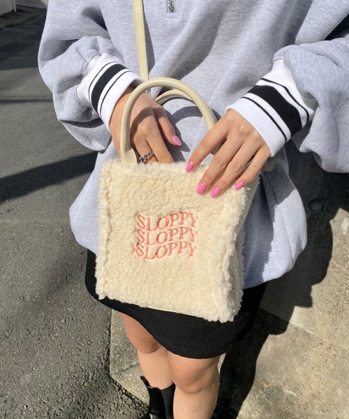 WHO'S WHO gallery（フーズフーギャラリー）の「【SLOPPY/スロッピー】ボアBAG（ショルダーバッグ・レディース・アイボリー/パープル/グリーン・FREE）」の6枚目の写真