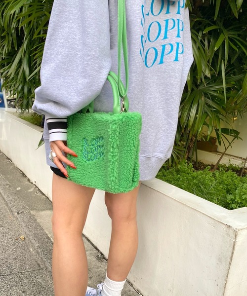 WHO'S WHO gallery（フーズフーギャラリー）の「【SLOPPY/スロッピー】ボアBAG（ショルダーバッグ・レディース・アイボリー/パープル/グリーン・FREE）」の8枚目の写真