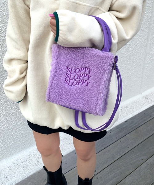 WHO'S WHO gallery（フーズフーギャラリー）の「【SLOPPY/スロッピー】ボアBAG（ショルダーバッグ・レディース・アイボリー/パープル/グリーン・FREE）」の10枚目の写真