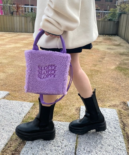 WHO'S WHO gallery（フーズフーギャラリー）の「【SLOPPY/スロッピー】ボアBAG（ショルダーバッグ・レディース・アイボリー/パープル/グリーン・FREE）」の11枚目の写真