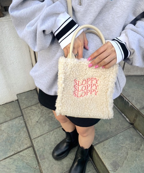 WHO'S WHO gallery（フーズフーギャラリー）の「【SLOPPY/スロッピー】ボアBAG（ショルダーバッグ・レディース・アイボリー/パープル/グリーン・FREE）」の5枚目の写真