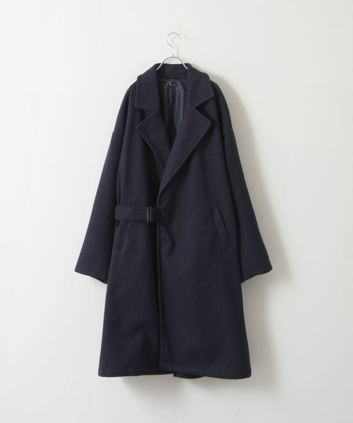 ZIP FIVE（ジップファイブ）の「【ZIP FIVE】ウールライクオーバータイロッケンコート（チェスターコート・メンズ・ブラック/ネイビー/カーキ/アイボリー/グレイッシュベージュ/チャコール・MEDIUM/LARGE）」の6枚目の写真