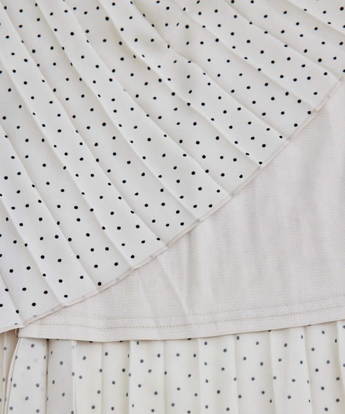 ROPE' PICNIC（ロペピクニック）の「ドットフロッキープリーツスカート（スカート・レディース・オフホワイト/ブラック/ダークブラウン・38）」の18枚目の写真