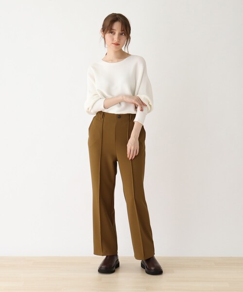 DRESKIP（ドレスキップ）の「◆センタ－シームストレートパンツ（その他パンツ・レディース・キャメル/ベージュ/ブラック・04/02/03）」の12枚目の写真