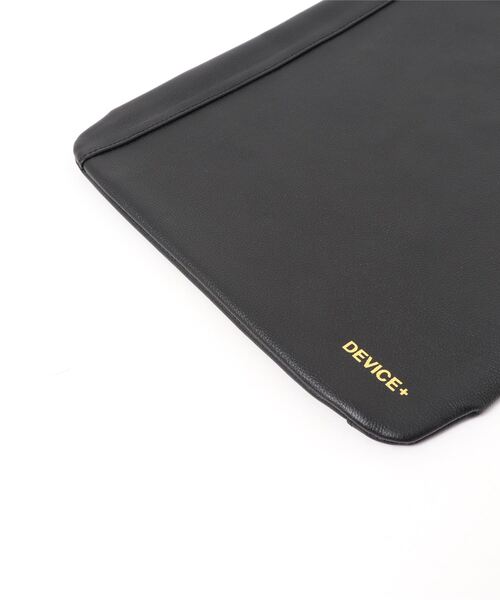 DEVICE+（デバイスプラス）の「DEVICE＋カウレザー オリジナルロゴ トートバッグ（トートバッグ・メンズ・ブラック/ネイビー/ブラウン/グレー・FREE）」の6枚目の写真