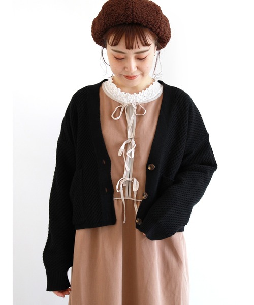 ehka sopo（エヘカソポ）の「シャーリング襟テレコカットソー（Tシャツ/カットソー・レディース・ブラック/オフホワイト/キナリ・ﾌﾘ-）」の17枚目の写真