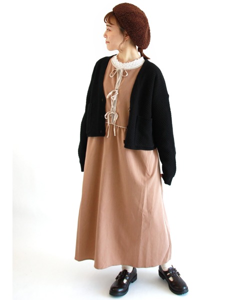 ehka sopo（エヘカソポ）の「シャーリング襟テレコカットソー（Tシャツ/カットソー・レディース・ブラック/オフホワイト/キナリ・ﾌﾘ-）」の16枚目の写真