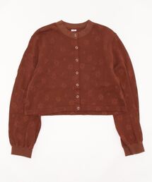 CHILD WOMAN | 花メッシュジャガード クルーネックショートカーディガン(カーディガン/ボレロ)