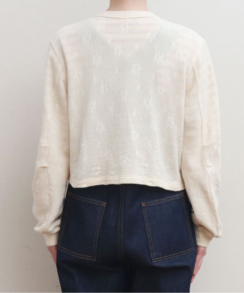 CHILD WOMAN（チャイルドウーマン）の「☆花メッシュジャガード クルーネックショートカーディガン（カーディガン/ボレロ・レディース・アイボリー/ピンク/レッド/ブラウン/ピンク系その他・FREE）」の18枚目の写真