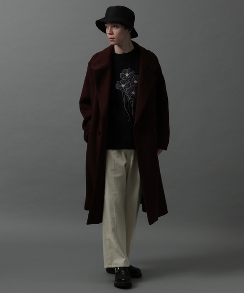 HARE（ハレ）の「フラワーステッチスウェット(HARE)（スウェット・メンズ・ブラック/パープル/オフホワイト・SMALL/MEDIUM）」の7枚目の写真