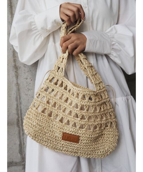 EVRIS（エヴリス）の「CrochetショルダーBAG（ショルダーバッグ・レディース・パープル/グリーン/ベージュ・FREE）」の2枚目の写真