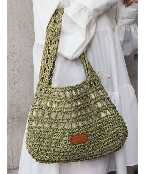 EVRIS（エヴリス）の「CrochetショルダーBAG（ショルダーバッグ・レディース・パープル/グリーン/ベージュ・FREE）」の3枚目の写真