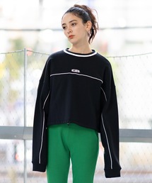 X-girl | CONTRAST LINE CROPPED SWEAT TOP(スウェット)