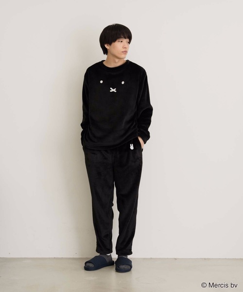 Miffy（ ミッフィー）の「【MIFFY/ミッフィー】別注ボアルームウェアセット（ルームウェア/パジャマ・メンズ・ブラック/ベージュ系その他/グレー系その他/ホワイト系その他/チャコールグレー/ベージュ/ホワイト/ブラック系その他・X-LARGE/MEDIUM/LARGE）」の4枚目の写真