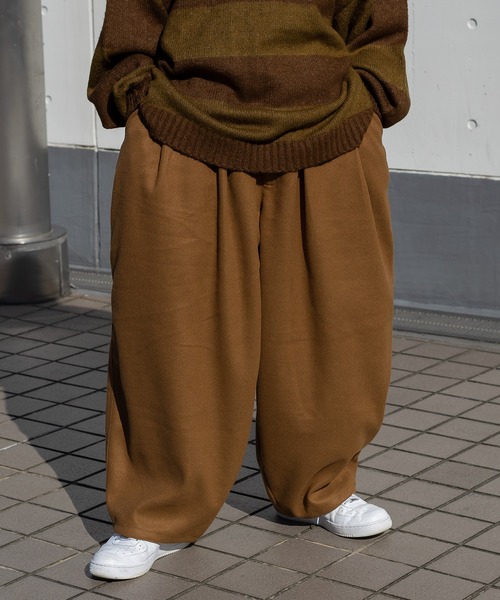 kutir（クティール）の「フェイクウールバルーンパンツ（その他パンツ・メンズ・オレンジ/イエロー/カーキ/キャメル/ブラウン・MEDIUM/LARGE）」の2枚目の写真